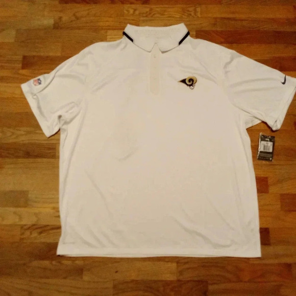 Nike Golf St. Louis Rams Polo Shirt Men’s Size 3XL Color White Short Sleeve - Picture 8 of 8
